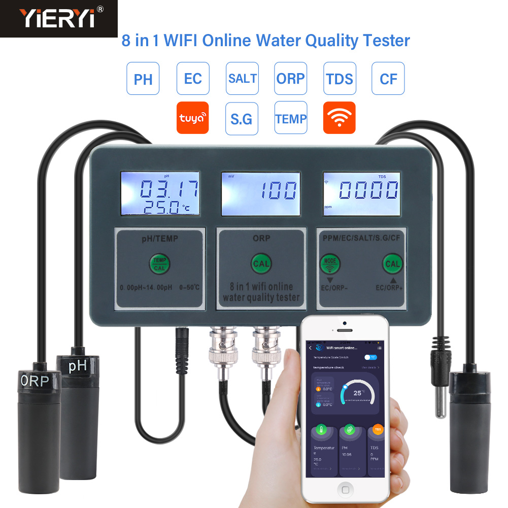 Marine Aquarium Par Meter - WiFi Tuya умный измеритель PH, регистратор