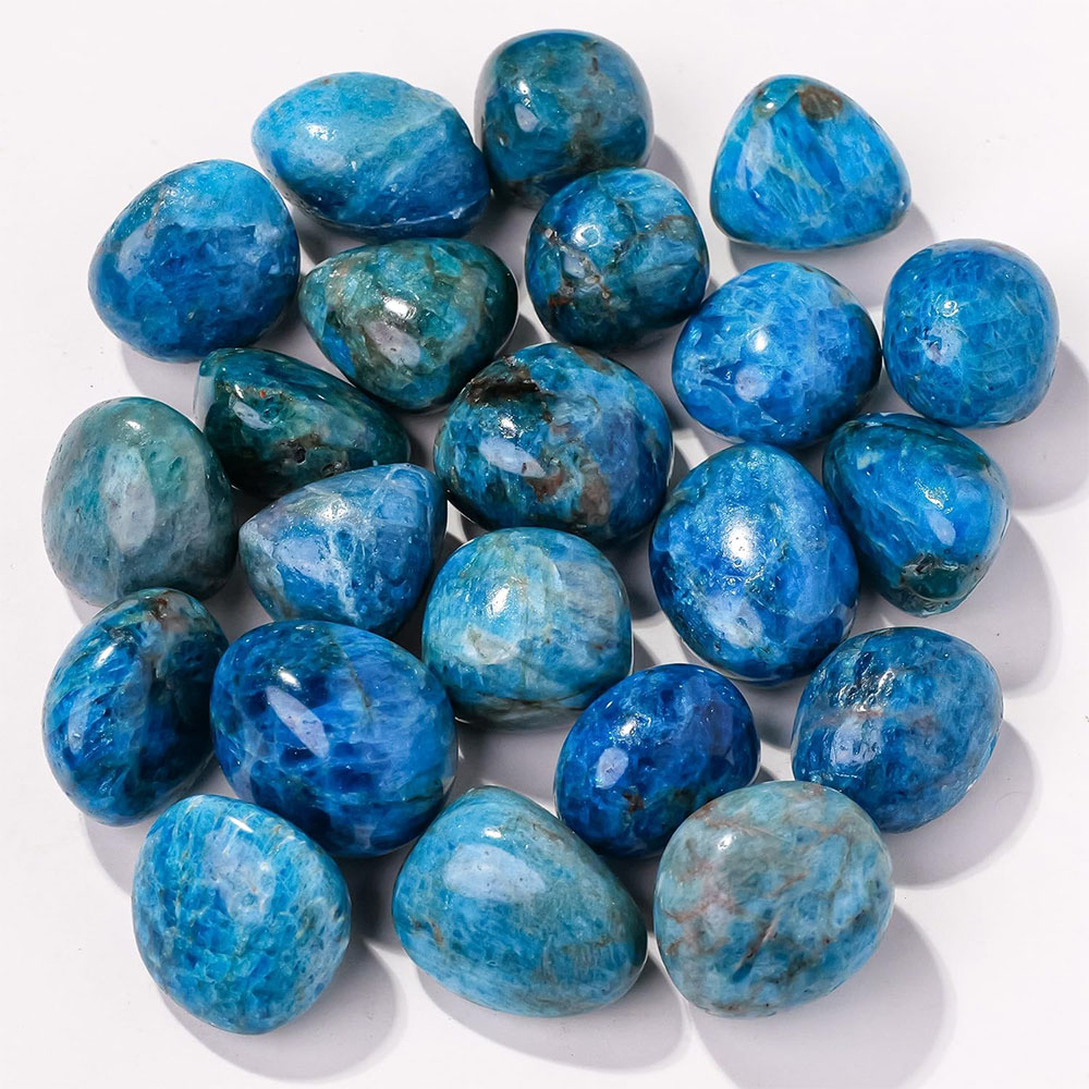 Marine Aquarium Gravel - Натуральный синий апатит, кварцевые кристаллы и