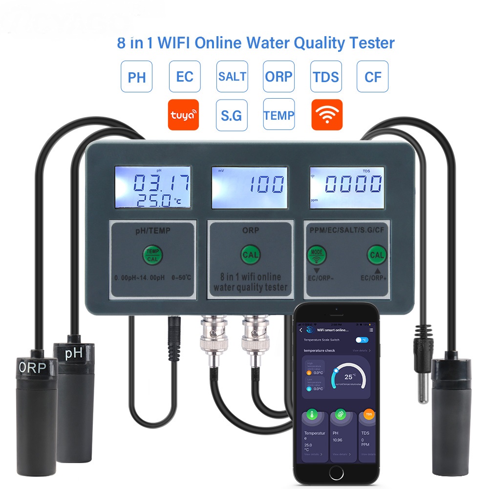 Tuya WiFi цифровой PH ORP TDS  – обзор и цена Marine Aquarium Par Meter
