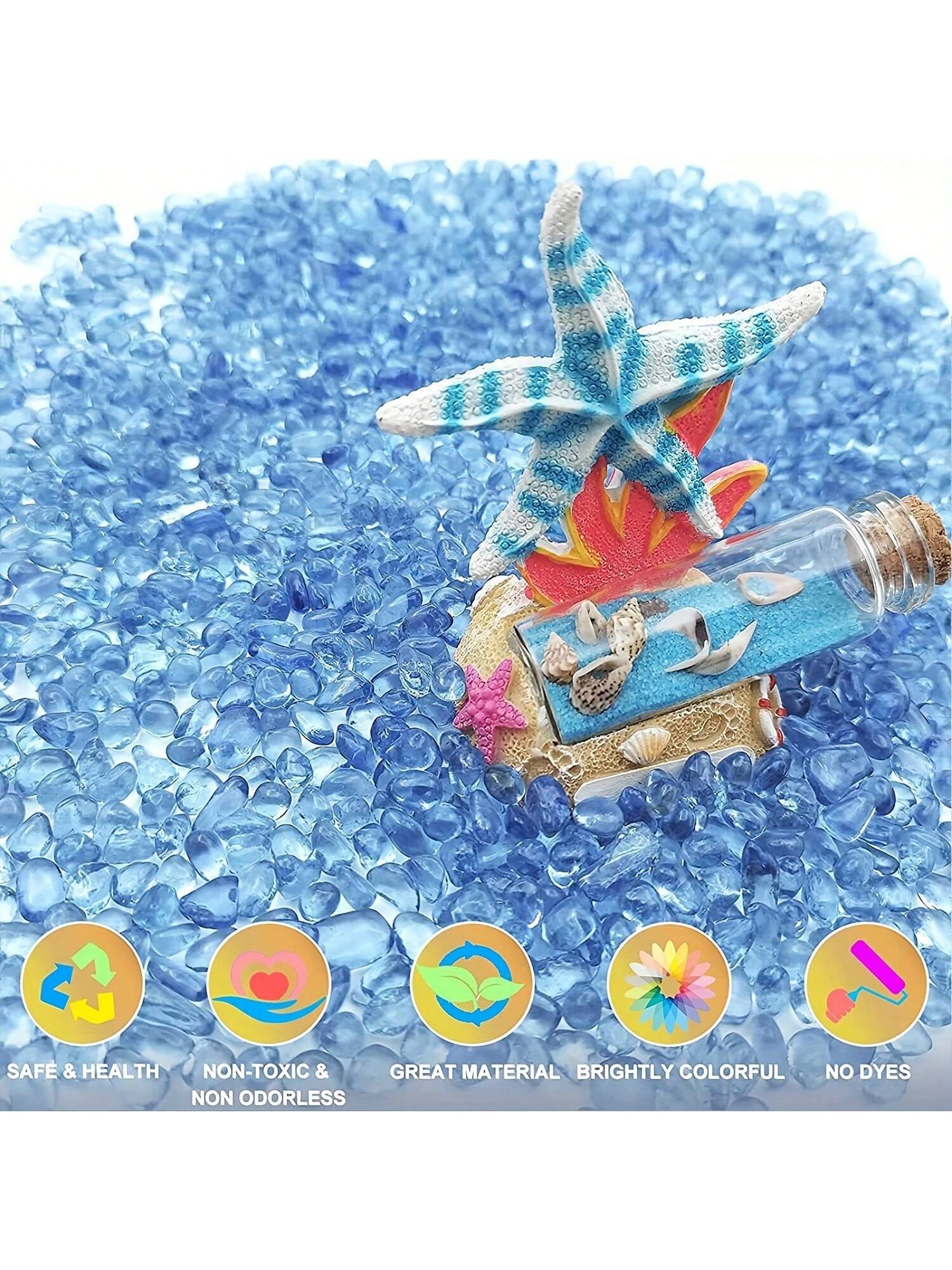 Синий стеклянный гравий 3 4 мм – обзор и цена Marine Aquarium Gravel