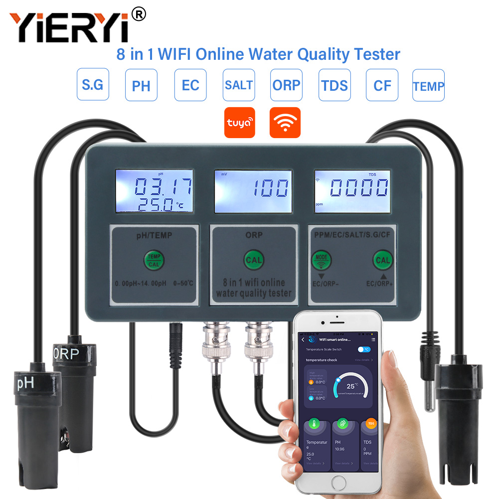 Yieryi WiFi Tuya Smart PH ORP  – обзор и цена Marine Aquarium Par Meter