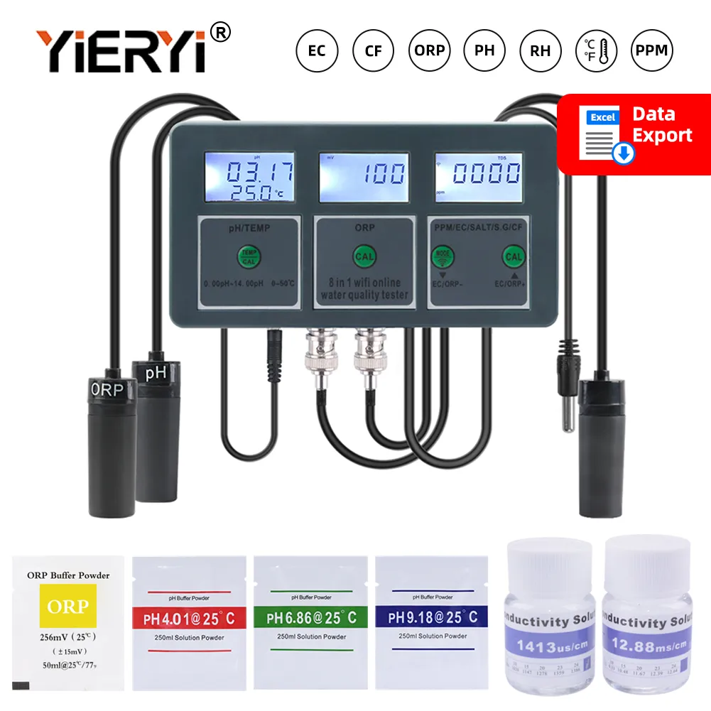 Yieryi Wi-Fi Tuya Smart 8 в 1  – обзор и цена Marine Aquarium Par Meter